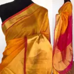 Yellow Mangalagiri Silk Saree - Image 2