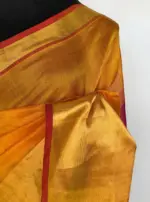 Yellow Mangalagiri Silk Saree - Image 6