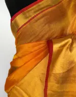Yellow Mangalagiri Silk Saree - Image 5