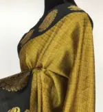 Mustard Kora Muslin Silk Saree - Image 6