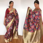 Blue Banarasi Patola Silk Saree - Image 4