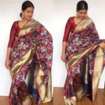 Blue Banarasi Patola Silk Saree - Image 3