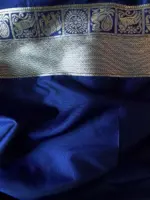 Blue Banarasi Patola Silk Saree - Image 7