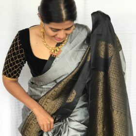 Black Velvet Hand Embroidered Blouse