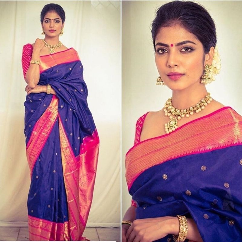 Malvika Mohan in Purple Saree