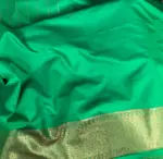 Green Banarasi Silk Saree with Jacquard Antique Zari Weaves - Image 6