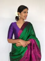 Purple Raw Silk Blouse - Image 3