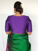 Purple Raw Silk Blouse - Image 2