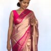 Onion Pink Kora Silk Saree