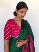 Rani Pink Raw Silk Blouse - Image 3