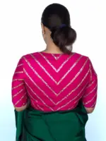 Rani Pink Raw Silk Blouse - Image 2