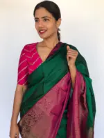 Rani Pink Raw Silk Blouse