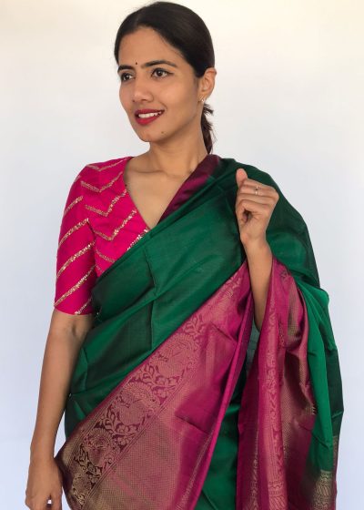 Rani Pink Raw Silk Blouse