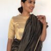 Latest Gold Tissue Silk Blouse