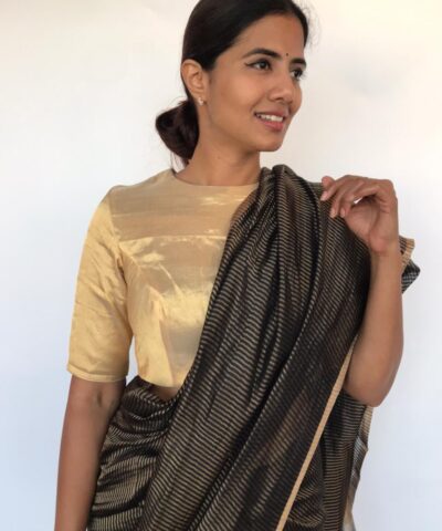 Latest Gold Tissue Silk Blouse