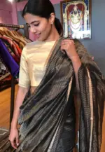 Gold Tissue Silk Blouse - Image 2
