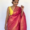 Pink Banarasi Silk Saree with Gold Zari Motifs
