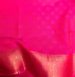 Rose Pink Banarasi Saree with Gold Zari Weaves - Image 7