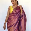 Purple Banarasi Saree with Gold Zari Weaves