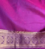 Purple Banarasi Saree with Gold Zari Weaves - Image 6