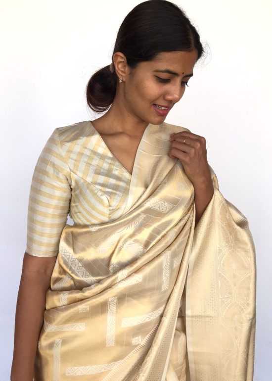 Gold Chanderi Silk Blouse