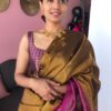 Mustard Kanjivaram Silk Saree