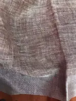 Pure Handmade Multicolor Linen Saree with Silver Zari Border - Image 6
