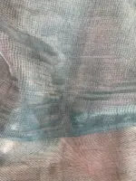 Pale Turquoise Pure Tussar Tissue Silk Saree - Image 10
