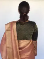 Gold Black Chanderi Silk Blouse - Image 4
