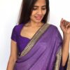 Purple Raw Silk Blouse