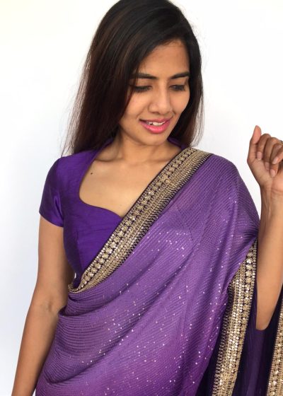 Purple Raw Silk Blouse
