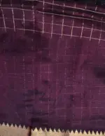 Coffee Brown Mangalagiri Silk Saree Handwoven in Gold Zari Checks - Image 7