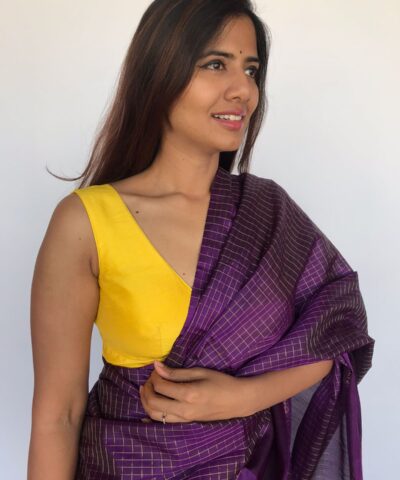 Haldi Yellow Raw Silk Blouse