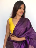 Haldi Yellow Raw Silk Blouse - Image 3