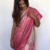 Ombre Pink Georgette Sequin Saree