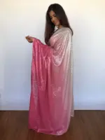 Ombre Pink Georgette Sequin Saree - Image 2