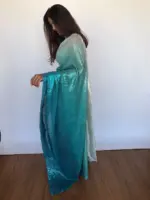 Ombre Blue Georgette Sequin Saree - Image 4