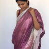 Ombre Wine Sequin Georgette Saree