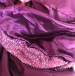 Ombre Wine Sequin Georgette Saree - Image 6