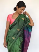 Bottle Green Chinnalapattu Saree - Image 5