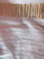 Ivory Banarasi Georgette Saree with Floral Weaves - Image 7