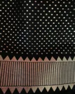 Black Banarasi Silk Saree with Deer Motifs - Image 5