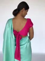 Hot Pink Raw Silk Blouse - Image 2