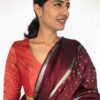 Red Pure Tussar Silk Blouse