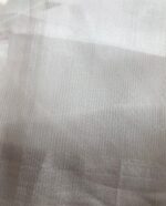 Blouse - Snow White Handwoven Tissue Silk Saree with Silver Zari Edging