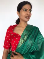 Scarlet Red Chinnon Silk Blouse