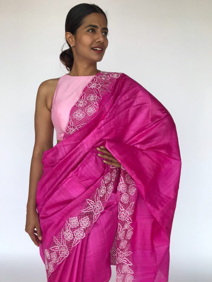 Sarees | Women's Pink & White Multicolor Design Saree Indian Traditional  Wear For Girls Wife Women Ladies Office Wear Saree Bengali Sari Indian  Design Printed Casual Ready To Wear Sarees | Freeup