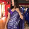 Purple Embroidered Georgette Saree