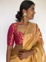 Rani Pink Banarasi Brocade Silk Blouse