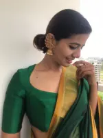 Premium Gold Alike Multicolor Kemp Pakshi Jhumkhas
